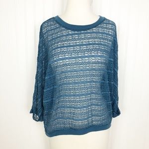 Kimchi Blue Urban Outfitters Lace Blouse Blue XS